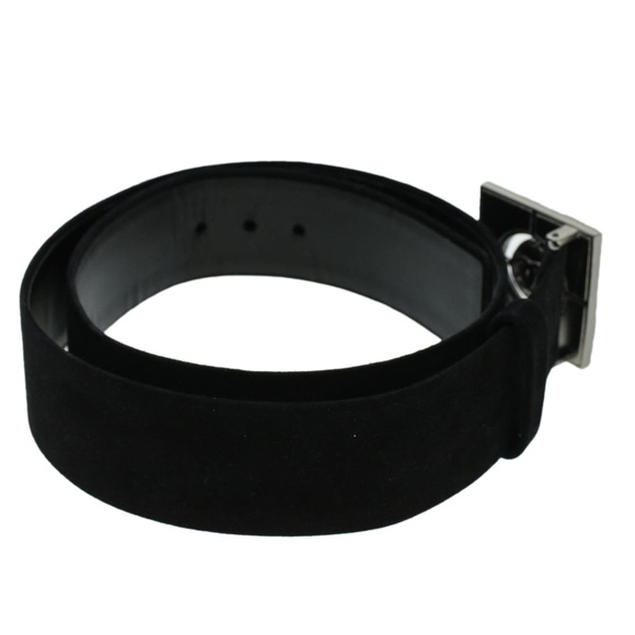 CHANEL Belt Suede 39.4"" Black CC Auth bs5130 - Picture 2 of 11